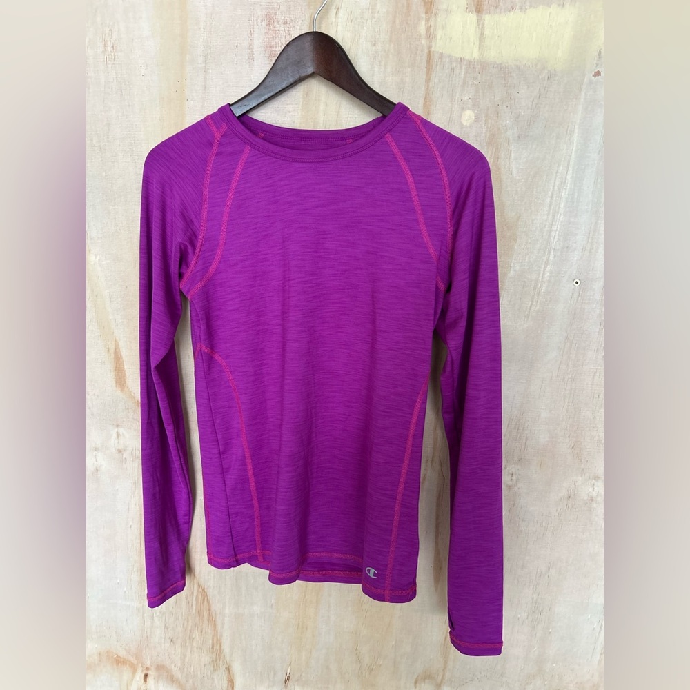 Champion Purple Long Sleeve Top with Pink Accents